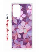Чехол-накладка Samsung Galaxy A72 (598893) Kruche PRINT Гортензия