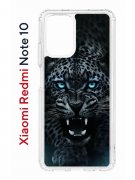 Чехол-накладка Xiaomi Redmi Note 10/Redmi Note 10S Kruche Print Дикий леопард