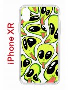 Чехол-накладка iPhone XR Kruche Print Инопланетянин