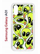 Чехол-накладка Samsung Galaxy A01/A015 (583858) Kruche PRINT Инопланетянин