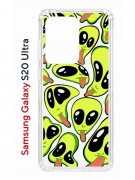 Чехол-накладка Samsung Galaxy S20 Ultra Kruche Print Инопланетянин