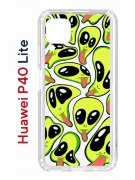 Чехол-накладка Huawei P40 Lite  (588940) Kruche PRINT Инопланетянин