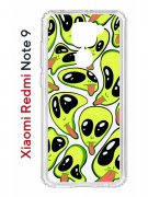 Чехол-накладка Xiaomi Redmi Note 9  (588931) Kruche PRINT Инопланетянин