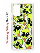 Чехол-накладка Samsung Galaxy Note 20 Kruche Print Инопланетянин