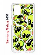 Чехол-накладка Samsung Galaxy M51 (593951) Kruche PRINT Инопланетянин