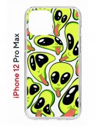 Чехол-накладка Apple iPhone 12 Pro Max (588923) Kruche PRINT Инопланетянин