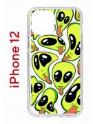 Чехол-накладка iPhone 12 Kruche Print Инопланетянин