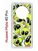 Чехол-накладка Huawei Mate 40 Pro (593961) Kruche PRINT Инопланетянин