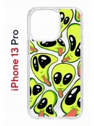 Чехол-накладка iPhone 13 Pro Kruche Print Инопланетянин