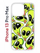Чехол-накладка iPhone 13 Pro Max Kruche Print Инопланетянин
