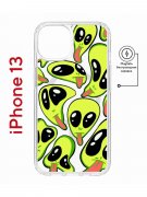 Чехол-накладка Apple iPhone 13 (610627) Kruche PRINT Инопланетянин