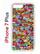 Чехол-накладка Apple iPhone 7 Plus (580664) Kruche PRINT Звуки Комиксы