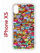 Чехол-накладка Apple iPhone XS (580677) Kruche PRINT Звуки Комиксы