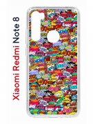 Чехол-накладка Xiaomi Redmi Note 8  (580659) Kruche PRINT Звуки Комиксы