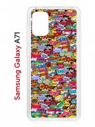 Чехол-накладка Samsung Galaxy A71 (582679) Kruche PRINT Звуки Комиксы