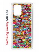Чехол-накладка Samsung Galaxy S10 Lite (582683) Kruche PRINT Звуки Комиксы