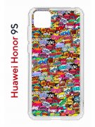 Чехол-накладка Huawei Honor 9S  (588929) Kruche PRINT Звуки Комиксы