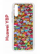 Чехол-накладка Huawei Y8P (588945) Kruche PRINT Звуки Комиксы