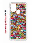 Чехол-накладка Samsung Galaxy M31 (588933) Kruche PRINT Звуки Комиксы