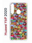 Чехол-накладка Huawei Y6p 2020 (588946) Kruche PRINT Звуки Комиксы