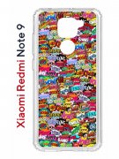 Чехол-накладка Xiaomi Redmi Note 9  (588931) Kruche PRINT Звуки Комиксы