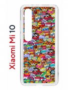 Чехол-накладка Xiaomi Mi 10 (593959) Kruche PRINT Звуки Комиксы
