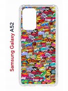 Чехол-накладка Samsung Galaxy A52 (598894) Kruche PRINT Звуки Комиксы