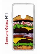 Чехол-накладка Samsung Galaxy M11 (588927) Kruche PRINT Бургер