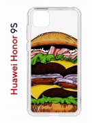 Чехол-накладка Huawei Honor 9S  (588929) Kruche PRINT Бургер