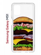 Чехол-накладка Samsung Galaxy M51 (593951) Kruche PRINT Бургер