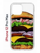 Чехол-накладка Apple iPhone 12 Pro Max (588923) Kruche PRINT Бургер
