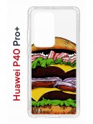 Чехол-накладка Huawei P40 Pro+ (588939) Kruche PRINT Бургер