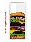 Чехол-накладка Samsung Galaxy A32 (598888) Kruche PRINT Бургер