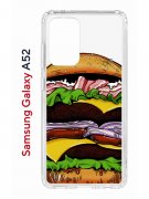 Чехол-накладка Samsung Galaxy A52 (598894) Kruche PRINT Бургер