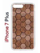 Чехол-накладка Apple iPhone 7 Plus (580664) Kruche PRINT Текстура орех