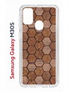 Чехол-накладка Samsung Galaxy M30S (583855) Kruche PRINT Текстура орех