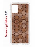 Чехол-накладка Samsung Galaxy A31 (587679) Kruche PRINT Текстура орех