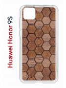 Чехол-накладка Huawei Honor 9S  (588929) Kruche PRINT Текстура орех