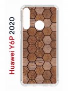Чехол-накладка Huawei Y6p 2020 (588946) Kruche PRINT Текстура орех