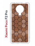Чехол-накладка Xiaomi Poco F2 Pro (593962) Kruche PRINT Текстура орех