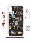 Чехол-накладка Apple iPhone X (598925) Kruche PRINT Плейлисты