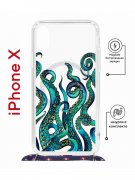 Чехол-накладка Apple iPhone X (598925) Kruche PRINT Щупальца