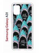 Чехол-накладка Samsung Galaxy A31 (587679) Kruche PRINT Голодные Акулы