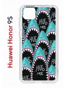 Чехол-накладка Huawei Honor 9S  (588929) Kruche PRINT Голодные Акулы