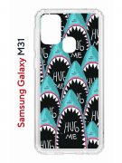 Чехол-накладка Samsung Galaxy M31 (588933) Kruche PRINT Голодные Акулы