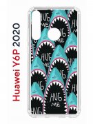 Чехол-накладка Huawei Y6p 2020 (588946) Kruche PRINT Голодные Акулы