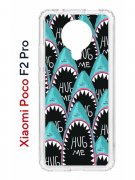Чехол-накладка Xiaomi Poco F2 Pro (593962) Kruche PRINT Голодные Акулы