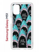Чехол-накладка Samsung Galaxy M51 (593951) Kruche PRINT Голодные Акулы