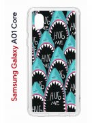 Чехол-накладка Samsung Galaxy A01 Core (593952) Kruche PRINT Голодные Акулы