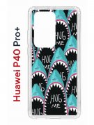 Чехол-накладка Huawei P40 Pro+ (588939) Kruche PRINT Голодные Акулы